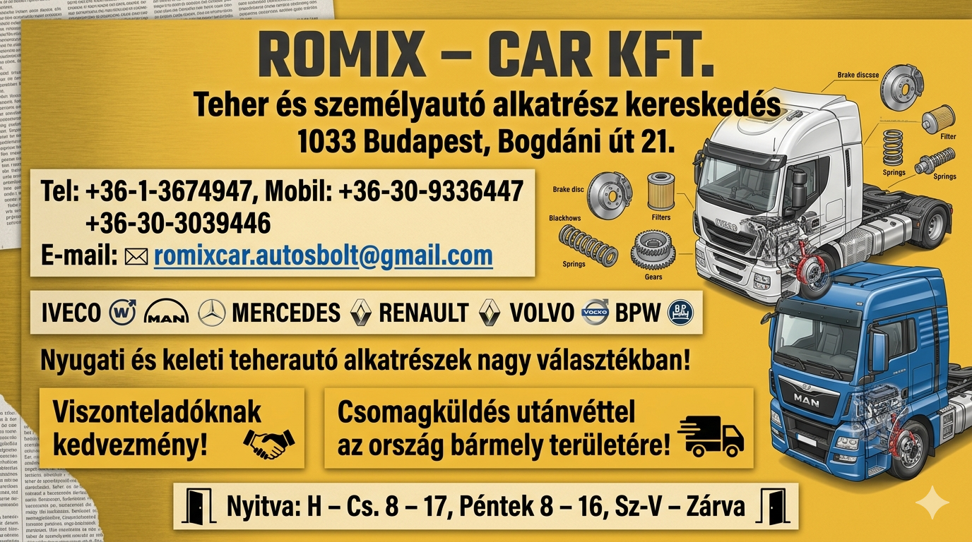 Romix-Car Kft. - Teher és személyautó alkatrész kereskedés